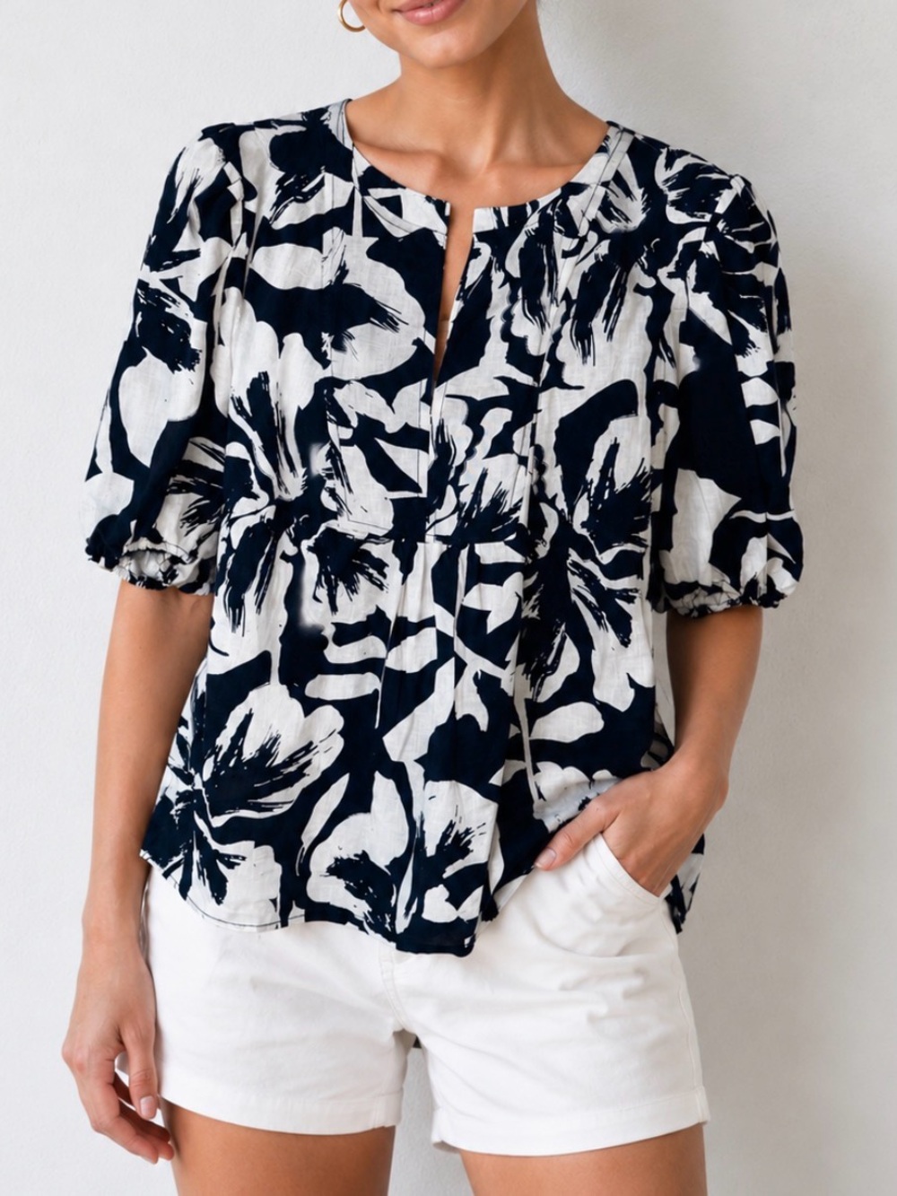 Calypso St. Barth Floral Blouse Size Small